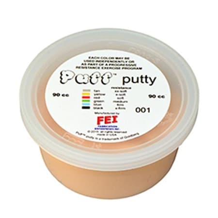 Fabrication Enterprises 10-1410 90cc Puff Lite Color-Coded Exercise Putty; 2X-Soft; Tan